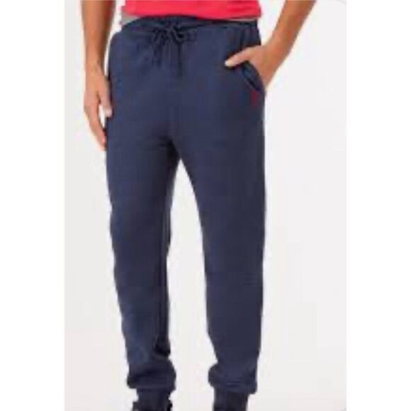 U.S. Polo Assn. Size 2XL Men’s Blue Fleece Joggers Pants With Pockets New - Picture 1 of 5